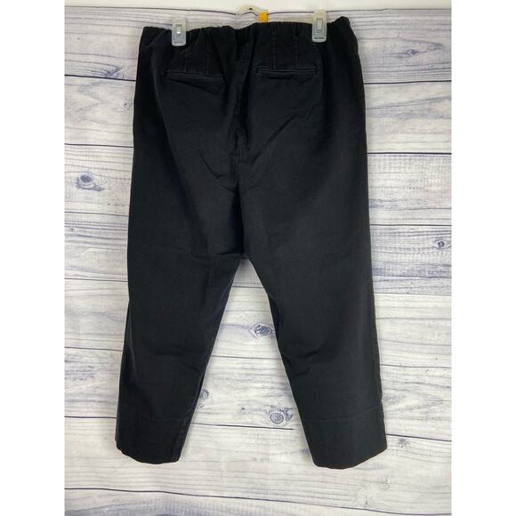 J.Jill Premium Bi Stretch Crop Pullon Pants Women 16p Mid Rise Black Cotton - Picture 3 of 12